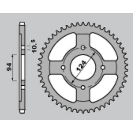 CHT WYPRZEDAŻ ZĘBATKA TYLNA 282 37 HONDA CB550 F 76-80 (282-37) (JTR282.37)