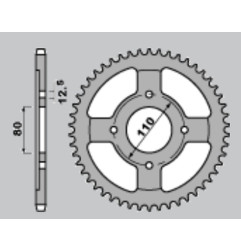 CHT WYPRZEDAŻ ZĘBATKA TYLNA 284 40 HONDA CB 650 79-81 (284-40) (JTR284.40)