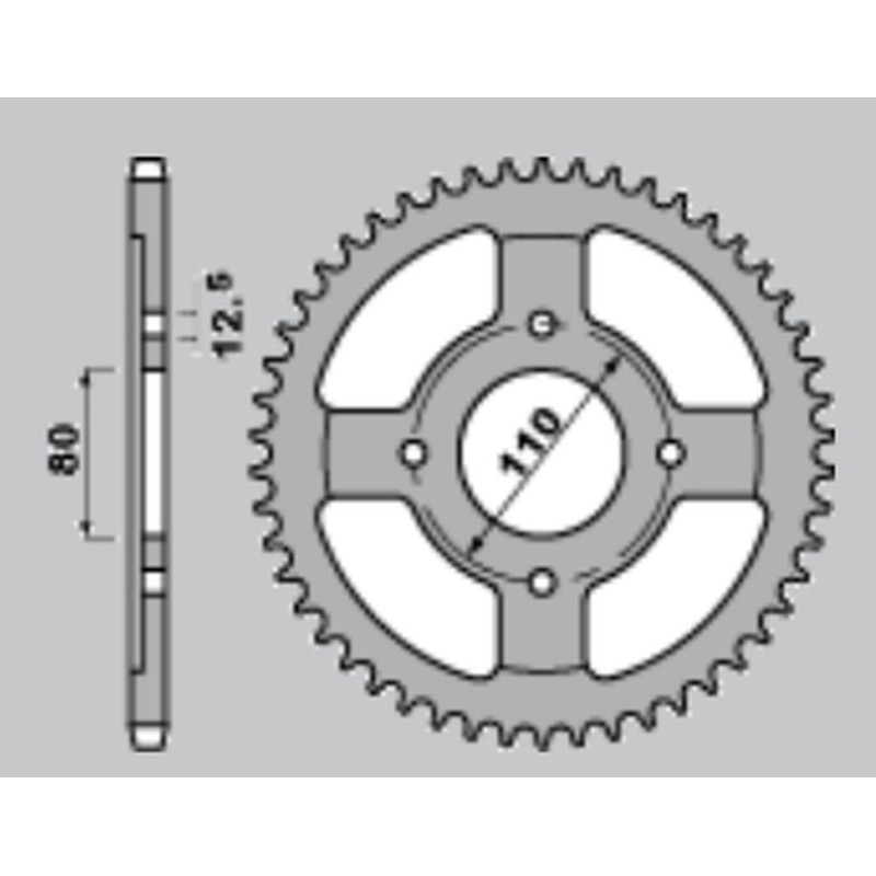 CHT WYPRZEDAŻ ZĘBATKA TYLNA 284 40 HONDA CB 650 79-81 (284-40) (JTR284.40)