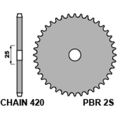 PBR PROMOCJA ZĘBATKA TYLNA 2S 46 L (ŁAŃC. 420) (MADE IN ITALY)