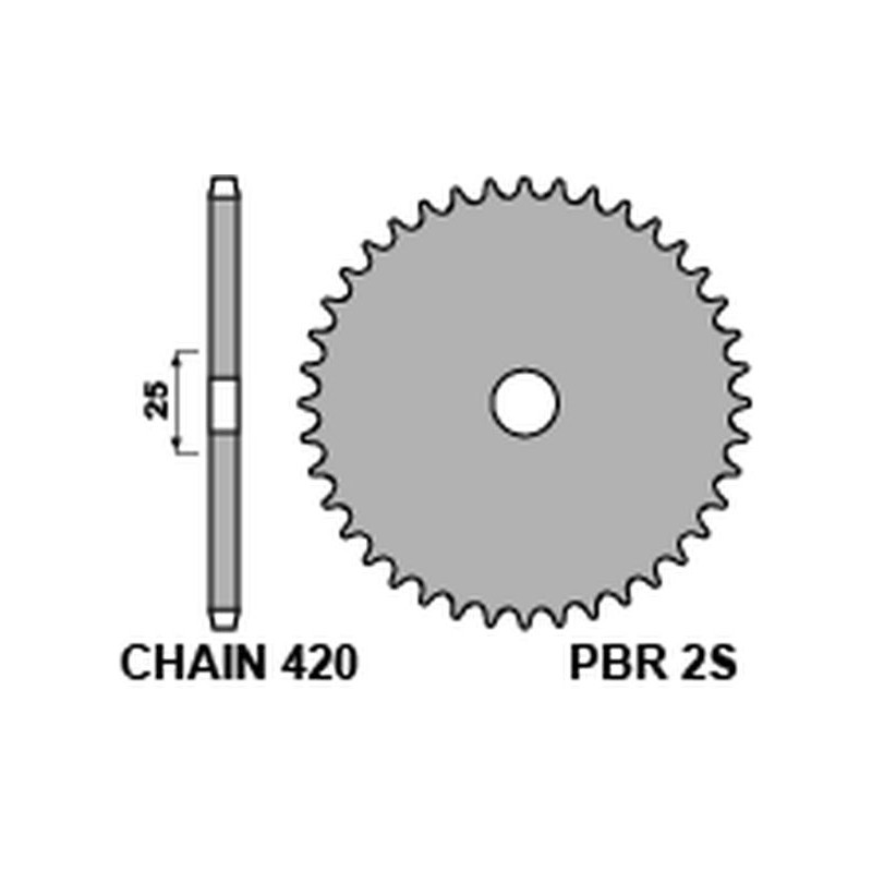 PBR PROMOCJA ZĘBATKA TYLNA 2S 46 L (ŁAŃC. 420) (MADE IN ITALY)