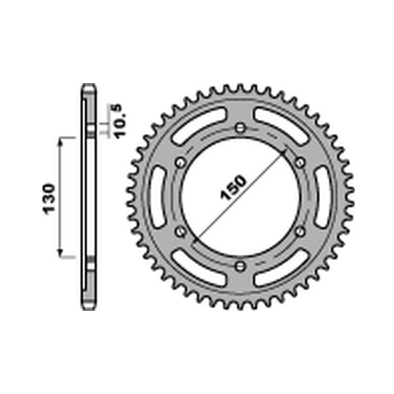 PBR PROMOCJA ZĘBATKA TYLNA 300 39 C45 YAMAHA TRX 850 (96-00) (JTR300.39) (ŁAŃC. 525) (MADE IN ITALY)