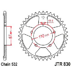 JT ZĘBATKA TYLNA ALUMINIOWA 7075-T6 (ERGAL) 4675 42 KTM 200 DUKE/RC '15-'20 KOLOR POMARAŃCZOWY - ZAMÓWIĆ