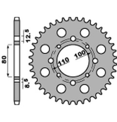 PBR WYPRZEDAZ ZĘBATKA TYLNA 333 41 HONDA CB 750K 78 (ŁAŃC. 630) (JTR333.41) (MADE IN ITALY)