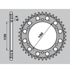 PBR PROMOCJA ZĘBATKA TYLNA 298 40 C45 HONDA NS 400R '85-'88, VFR 400R '86 (JTR298.40)* (ŁAŃC. 530) (MADE IN ITALY)