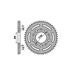 PBR ZĘBATKA TYLNA 4350 40 C45 HONDA CB 500 (94-03), CB 750 (92-03) (JTR1332.40) (ŁAŃC. 525) (MADE IN ITALY)