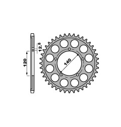 PBR ZĘBATKA TYLNA 4459 41 C45 SUZUKI GSX 1400 (01-06) (JTR1797.41) (ŁAŃC. 530) (MADE IN ITALY)