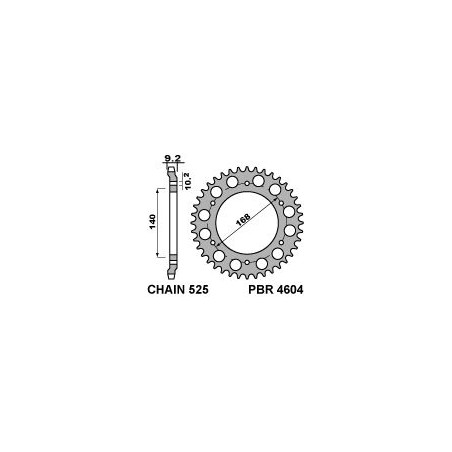 PBR PROMOCJA ZĘBATKA TYLNA 4604 42 C45 HUSQVARNA NUDA 900R 12 (ŁAŃC. 525) (MADE IN ITALY)