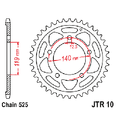 JT ZĘBATKA TYLNA 4671 46 BMW M 1000 RR '21-'26, S 1000 RR '24-'26 (467146JT) (ŁAŃC. 525) - ZAMÓWIĆ