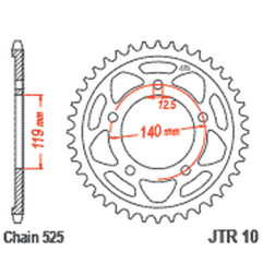 JT ZĘBATKA TYLNA 4671 46 BMW M 1000 RR '21-'26, S 1000 RR '24-'26 (467146JT) (ŁAŃC. 525) - ZAMÓWIĆ