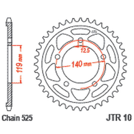 JT ZĘBATKA TYLNA 4671 46 BMW M 1000 RR '21-'26, S 1000 RR '24-'26 (467146JT) (ŁAŃC. 525) - ZAMÓWIĆ