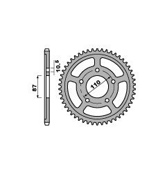 PBR PROMOCJA ZĘBATKA TYLNA 828 45 C45 SUZUKI SV 650S (99-13) (JTR807.45) (ŁAŃC. 525) (MADE IN ITALY)