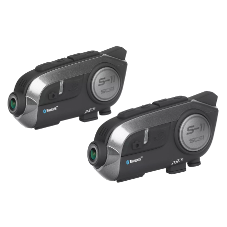 Interkomy motocyklowe SCS S-11 Bluetooth 800M Wifi Kamera 2K 2 kaski