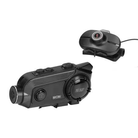 Interkom motocyklowy SCS S-12 Bluetooth 500m dual kamera 1 kask