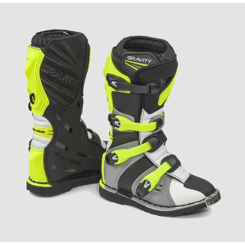 FORMA BUTY OFF ROAD/CROSS DZIECIĘCE/JUNIOR/KID GRAVITY KOLOR SZARY/BIAŁY/ZÓŁTY FLUO ROZMIAR 38