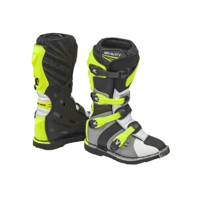 FORMA BUTY OFF ROAD/CROSS DZIECIĘCE/JUNIOR/KID GRAVITY KOLOR SZARY/BIAŁY/ZÓŁTY FLUO ROZMIAR 33