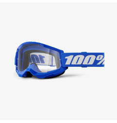 Gogle motocyklowe rowerowe MTB ATV STRATA 2 - 100% niebieskie transparentne