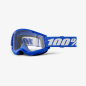 Gogle motocyklowe rowerowe MTB ATV STRATA 2 - 100% niebieskie transparentne Gogle motocyklowe rowerowe MTB ATV STRATA 2 - 100% niebieskie transparentne