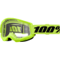 Gogle motocyklowe rowerowe MTB ENDURO ATV STRATA 2 NEONOWO ŻÓŁTE - 100% transparentne