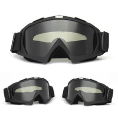 Gogle motocyklowe, crossowe, snowboard, enduro czarne ROXAR