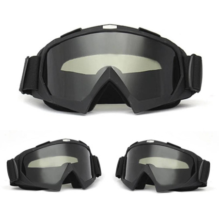 Gogle motocyklowe, crossowe, snowboard, enduro czarne ROXAR