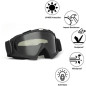 Gogle motocyklowe, crossowe, snowboard, enduro czarne ROXAR Gogle motocyklowe, crossowe, snowboard, enduro czarne ROXAR
