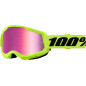 Gogle motocyklowe rowerowe MTB ATV STRATA 2 Neonowo Żółte Lustrzane