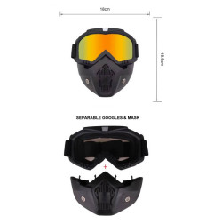 Gogle i maska motocyklowa Enduro Cross, paintball, rower