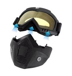 Gogle i maska motocyklowa Enduro Cross, paintball, rower
