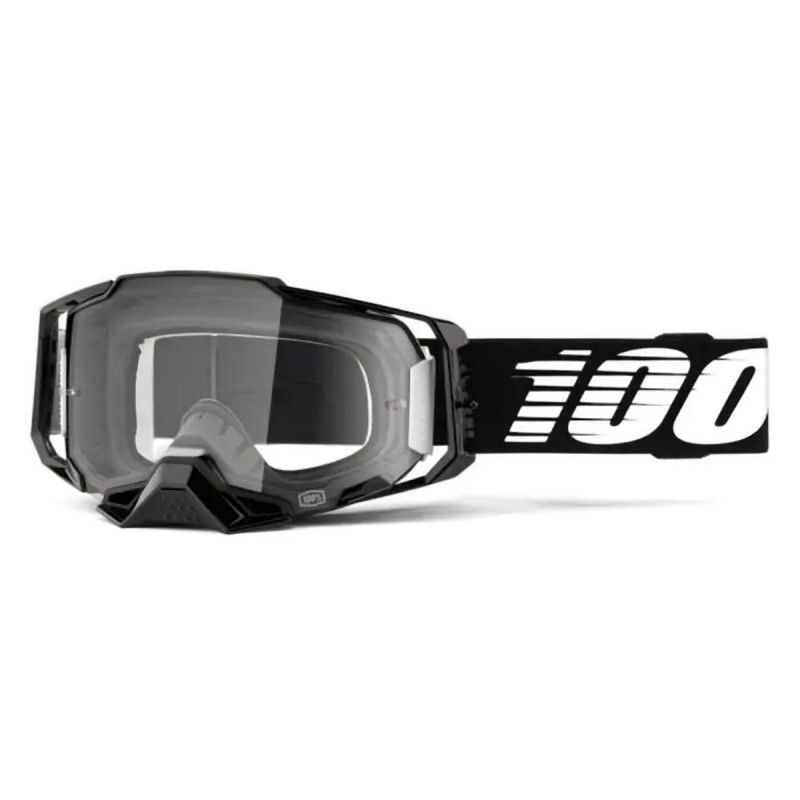 100 PROCENT GOGLE ARMEGA BLACK - CLEAR LENS - KOLOR CZARNY SZYBKA PRZEŹROCZYSTA