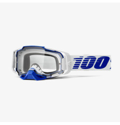 100 PROCENT GOGLE ARMEGA BLUE - CLEAR LENS - KOLOR BIAŁY/NIEBIESKI SZYBKA PRZEŹROCZYSTA