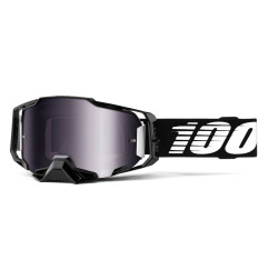 100 PROCENT GOGLE ARMEGA BLACK - MIRROR SILVER LENS - KOLOR CZARNY SZYBKA SREBRNE LUSTRO