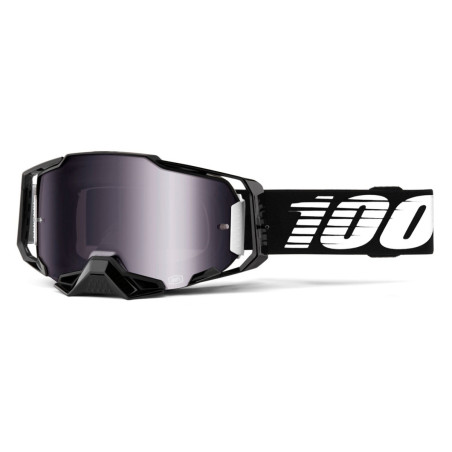 100 PROCENT GOGLE ARMEGA BLACK - MIRROR SILVER LENS - KOLOR CZARNY SZYBKA SREBRNE LUSTRO