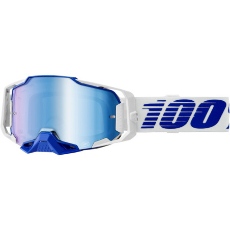 100 PROCENT GOGLE ARMEGA BLUE - MIRROR BLUE LENS - KOLOR NIEBIESKI/BIAŁY SZYBKA NIEBIESKIE LUSTRO