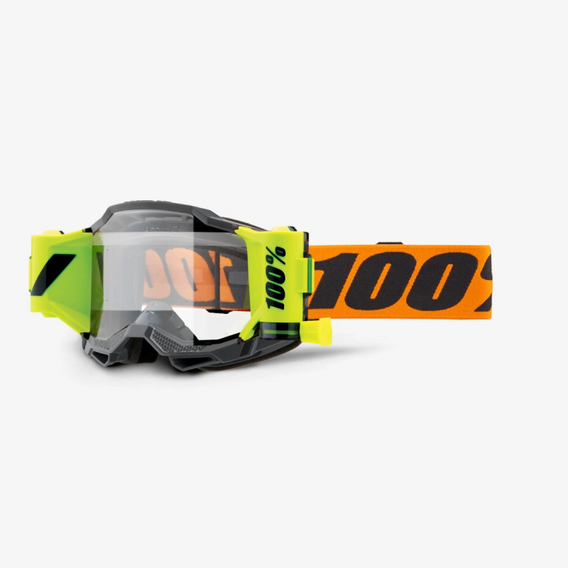 100 PROCENT GOGLE ACCURI 2 FORECAST ROLL-OFF ORANGE - KOLOR POMARAŃCZOWY/SZARY/ŻÓŁTY FLUO SZYBKA PRZEŹROCZYSTA