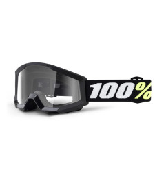 100 PROCENT GOGLE STRATA MINI BLACK JUNIOR / KID / DZIECIĘCE KOLOR CZARNY SZYBKA PRZEŹROCZYSTA ANTI-FOG
