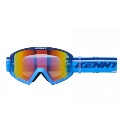 KENNY RACING GOGLE MODEL TRACK+ NAVY BLUE - REDLENS - KOLOR NIEBIESKI/BIAŁY SZYBKA CZERWONE LUSTRO