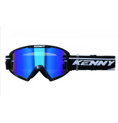 KENNY RACING GOGLE MODEL TRACK+ GLITTER BLACK PEARL - BLUE LENS - KOLOR CZARNY/BIAŁY (BROKAT) SZYBKA NIEBIESKIE LUSTRO