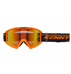 KENNY RACING GOGLE MODEL TRACK+ ORANGE - RED LENS - KOLOR POMARAŃCZOWY/CZARNY SZYBKA CZERWONE LUSTRO