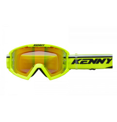 KENNY RACING GOGLE MODEL TRACK+ NEON YELLOW - RED LENS - KOLOR ŻÓŁTY FLUO/CZARNY SZYBKA CZERWONE LUSTRO
