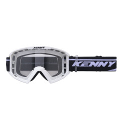 KENNY RACING GOGLE MODEL TRACK WHITE - CLEAR LENS - KOLOR BIAŁY SZYBKA PRZEŹROCZYSTA