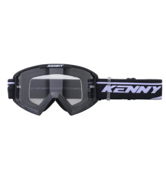KENNY RACING GOGLE MODEL TRACK KID / JUNIOR / DZIECIĘCE KOLOR CZARNY/BIAŁY SZYBKA PRZEŹROCZYSTA