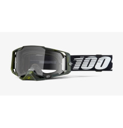 100 PROCENT GOGLE ARMEGA SOLEDAD - CLEAR LENS - KOLOR CZARNY/ZIELONY SZYBKA PRZEŹROCZYSTA