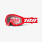 100 PROCENT GOGLE STRATA MINI RED JUNIOR / KID / DZIECIĘCE KOLOR CZERWONY/CZARNY SZYBKA PRZEŹROCZYSTA