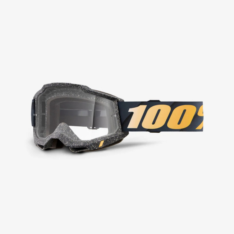 100 PROCENT GOGLE ACCURI 2 RISLAND - CLEAR LENS - KOLOR CZARNY/ŻÓŁTY SZYBKA PRZEŹROCZYSTA