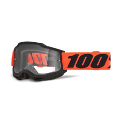 100 PROCENT GOGLE ACCURI 2 FERRANI - CLEAR LENS - KOLOR CZARNY/POMARAŃCZOWY SZYBKA PRZEŹROCZYSTA