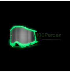 100 PROCENT GOGLE ACCURI 2 GLOW - MIRROR SILVER LENS - KOLOR SZARY/CZARNY SZYBKA SREBRNE LUSTRO