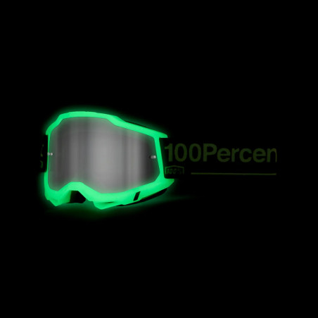 100 PROCENT GOGLE ACCURI 2 GLOW - MIRROR SILVER LENS - KOLOR SZARY/CZARNY SZYBKA SREBRNE LUSTRO