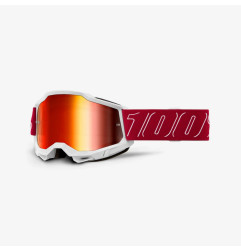 100 PROCENT GOGLE ACCURI 2 REDLINE - MIRROR RED LENS - KOLOR CZERWONY/BIAŁY SZYBKA CZERWONE LUSTRO