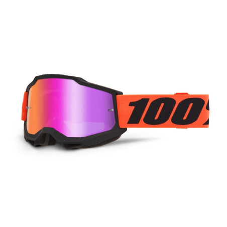 100 PROCENT GOGLE ACCURI 2 TORC - MIRROR SILVER LENS - KOLOR BIAŁY/NIEBIESKI/ŻÓŁTY SZYBKA SREBRNE LUSTRO